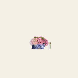 עציץ CHINOISERIE HYDRANGEAS  בינוני ורוד